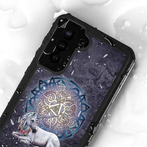 Celtic Unicorn by Brigid Ashwood Galaxy S24 Plus Waterproof Case